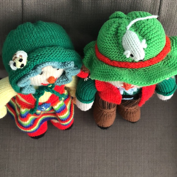 Hand Made Knit Scarecrow & Farm Girl Doll 16” designed by Jean Greenhowe - Picture 5 of 10